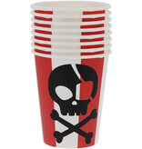 Bekertjes Pirate Party Doodshoofd 250ml (8st)