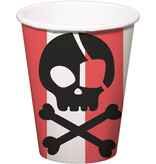 Bekertjes Pirate Party Doodshoofd 250ml (8st)