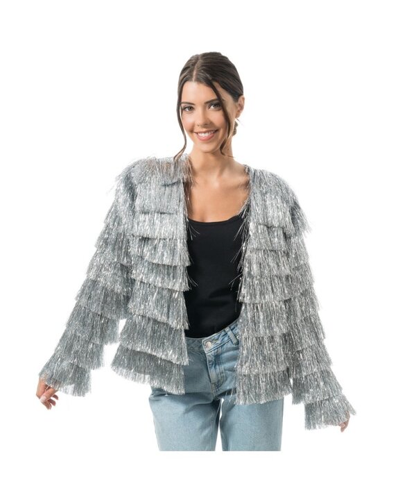 Zilveren Tinsel Festival Jas Dames