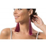 Oorbellen Roze Tinsels 17cm