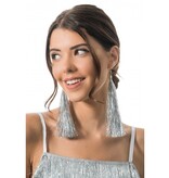 Oorbellen Zilver Tinsels 17cm