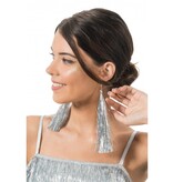Oorbellen Zilver Tinsels 17cm