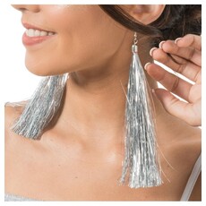 Oorbellen Zilver Tinsels 17cm