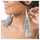 Oorbellen Zilver Tinsels 17cm