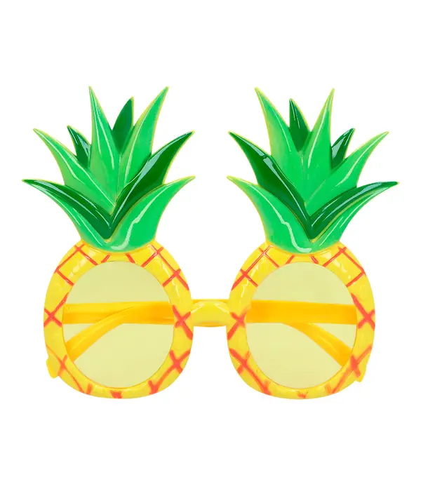 Partybril Ananas geel