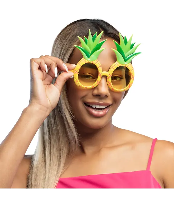 Partybril Ananas geel