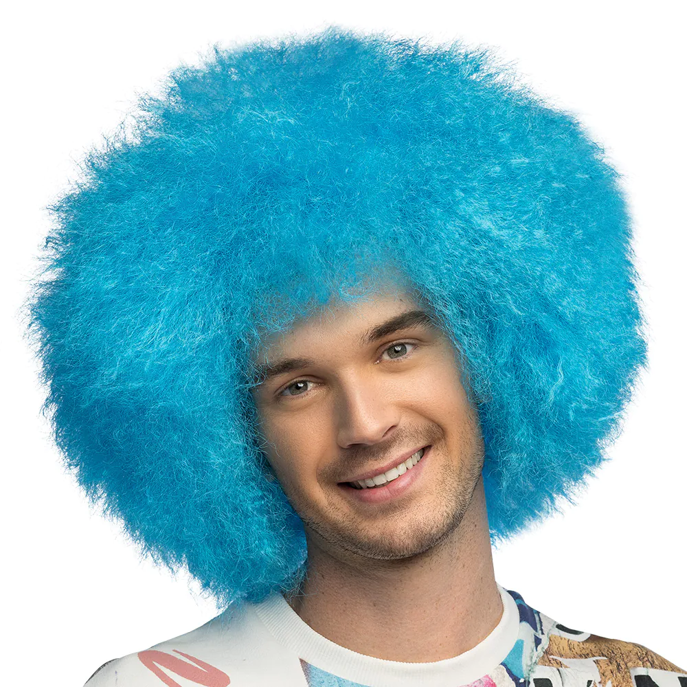 Pruik Sugar Neonblauw afbeelding