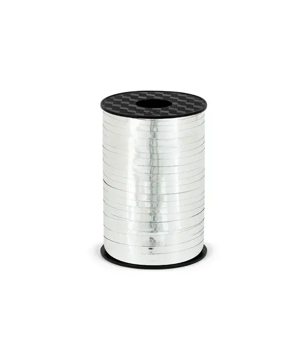 Metallic Zilveren Lint op Rol - 225m