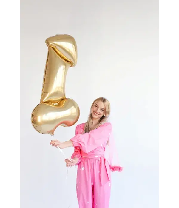 Folieballon Penis Goud Groot 88cm