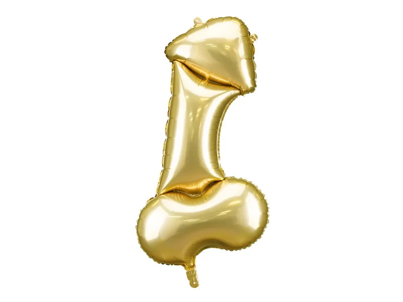 Folieballon Penis Goud Groot 88cm afbeelding
