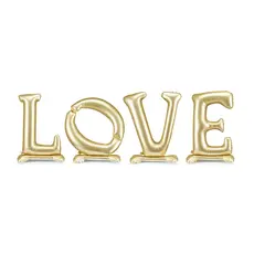 Staande Folieballon LOVE Goud 300cm