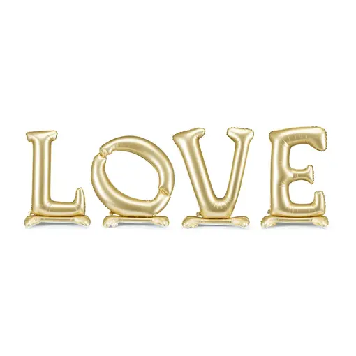 Staande Folieballon LOVE Goud 300cm