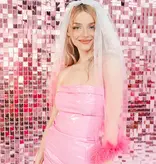 Sluier met Franjes Pink Ombre 69cm