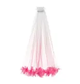 Sluier met Franjes Pink Ombre 69cm