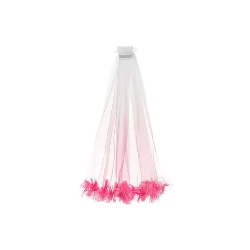 Sluier met Franjes Pink Ombre 69cm
