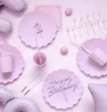 Plastic Rietjes Violet Herbruikbaar 23cm (12st)