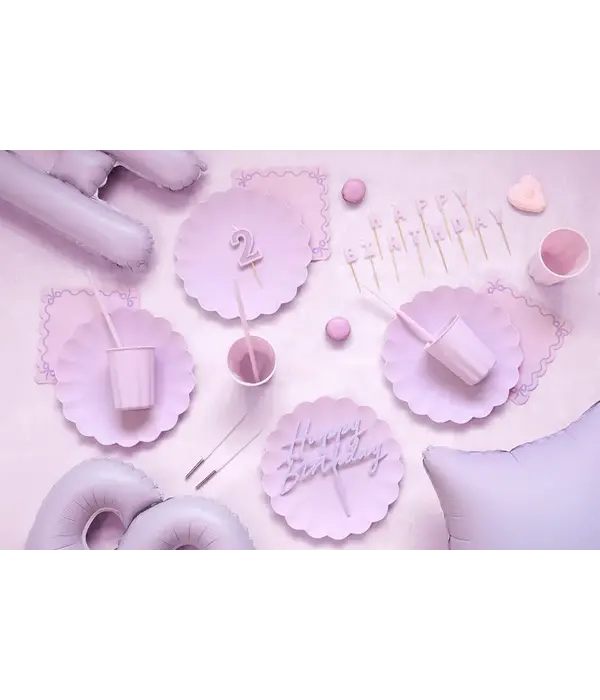 Plastic Rietjes Violet Herbruikbaar 23cm (12st)