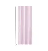 Plastic Rietjes Violet Herbruikbaar 23cm (12st)