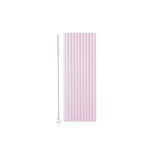 Plastic Rietjes Violet Herbruikbaar 23cm (12st)