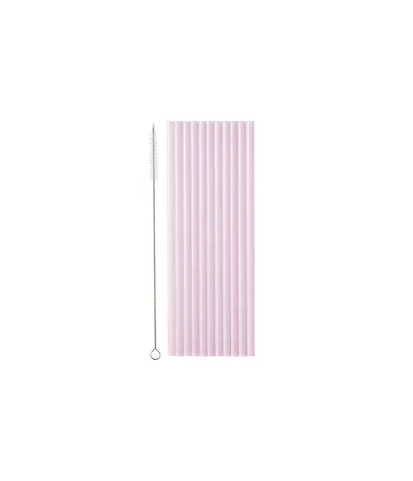 Plastic Rietjes Violet Herbruikbaar 23cm (12st)