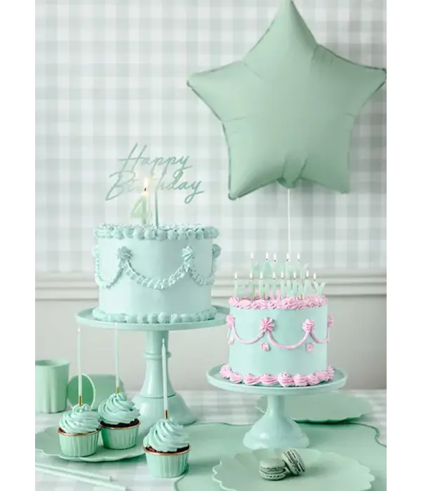 Plastic Rietjes Sage Groen Herbruikbaar 23cm (12st)