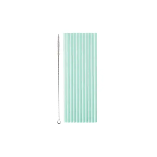 Plastic Rietjes Sage Groen Herbruikbaar 23cm (12st)