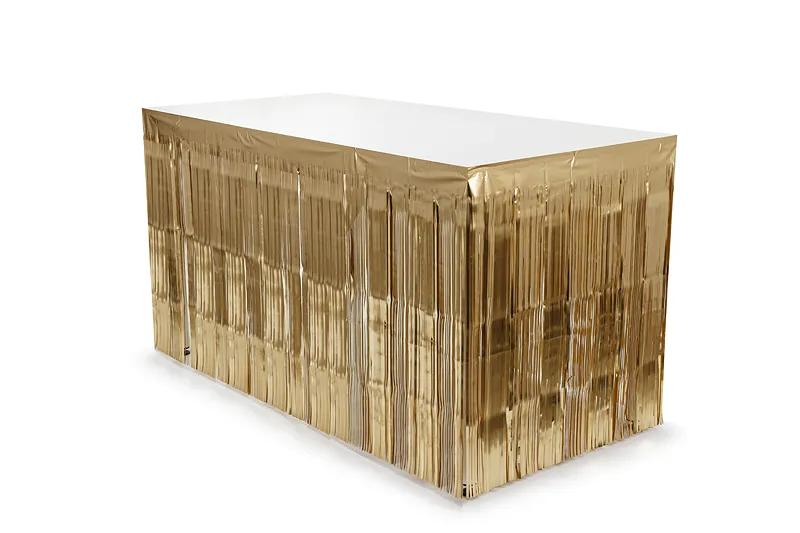 Tafelrok Luxery Gold 300x80cm afbeelding