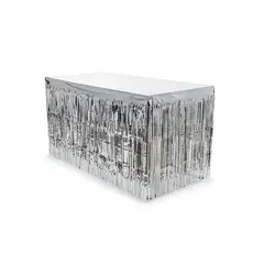 Zilveren Tafelrok 300x80cm