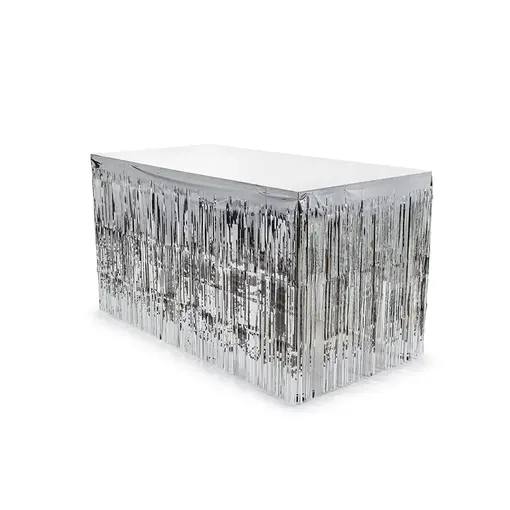 Zilveren Tafelrok 300x80cm