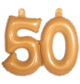 Opblaascijfer 50 goud