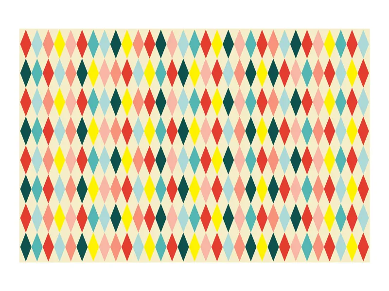 Tafelkleed Colorful Diamonds 180x120cm afbeelding