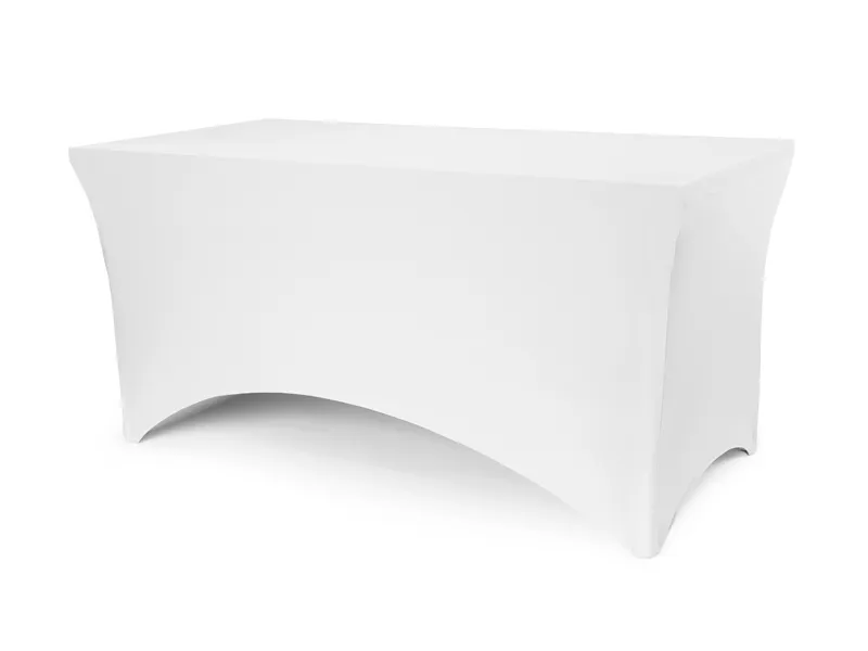 Tafelhoes Wit Stretch Spandex 183x76x74cm afbeelding