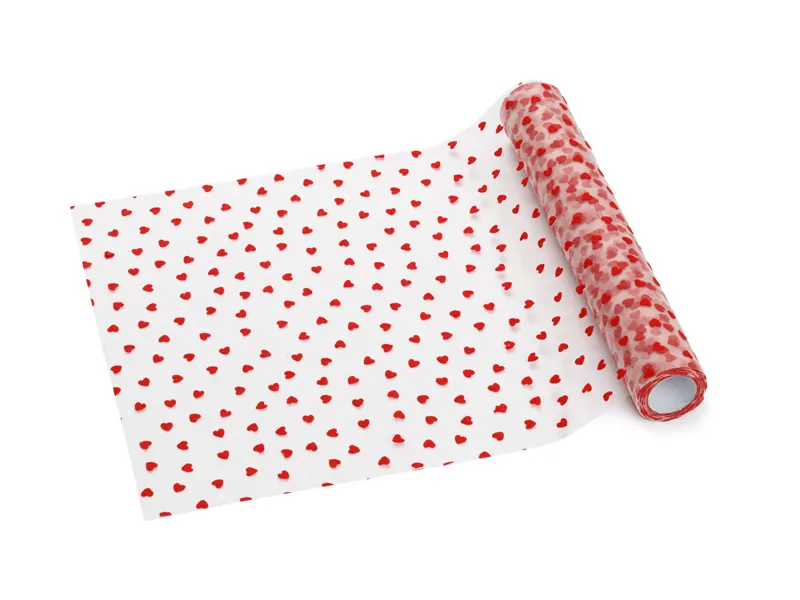 Tafelloper Hartjes Tule Rood (9m) afbeelding