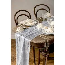 Tafelloper Zilver Pailletten (5m)