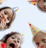 Party Hoedjes Met Pompons 16cm (6st)