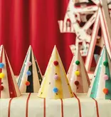 Party Hoedjes Met Pompons 16cm (6st)