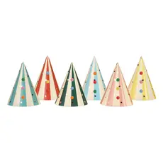 Party Hoedjes Met Pompons 16cm (6st)