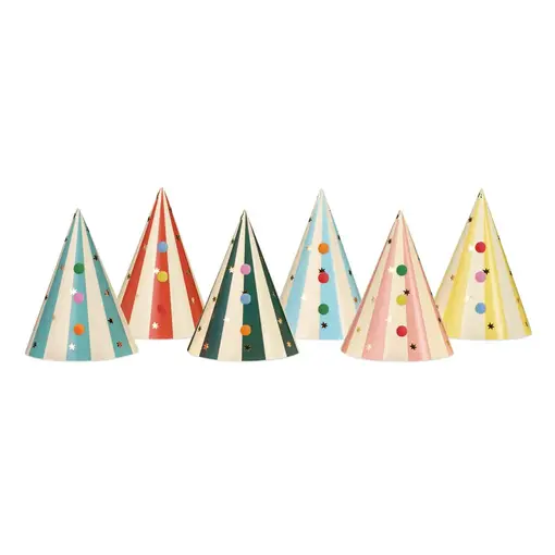 Party Hoedjes Met Pompons 16cm (6st)
