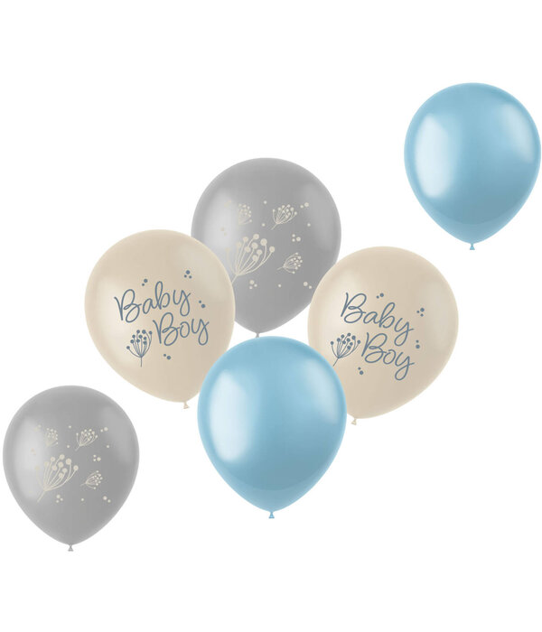 Ballonnen Blooming Baby Boy (6st)