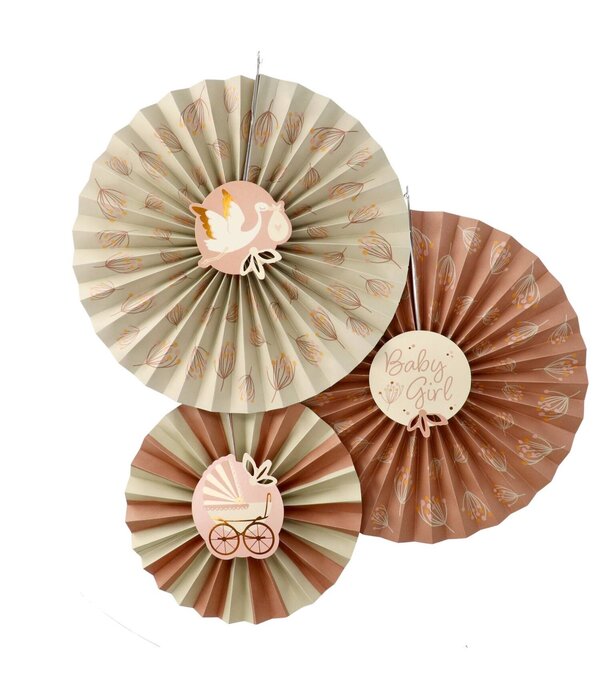 Honeycomb Waaier Blooming Baby Girl (3st)