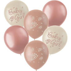 Ballonnen Blooming Baby Girl (6st)