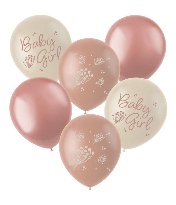 Ballonnen Blooming Baby Girl (6st)