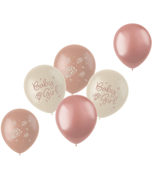 Ballonnen Blooming Baby Girl (6st)