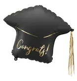 Folieballon Afstudeerhoed Congrats  53x44cm