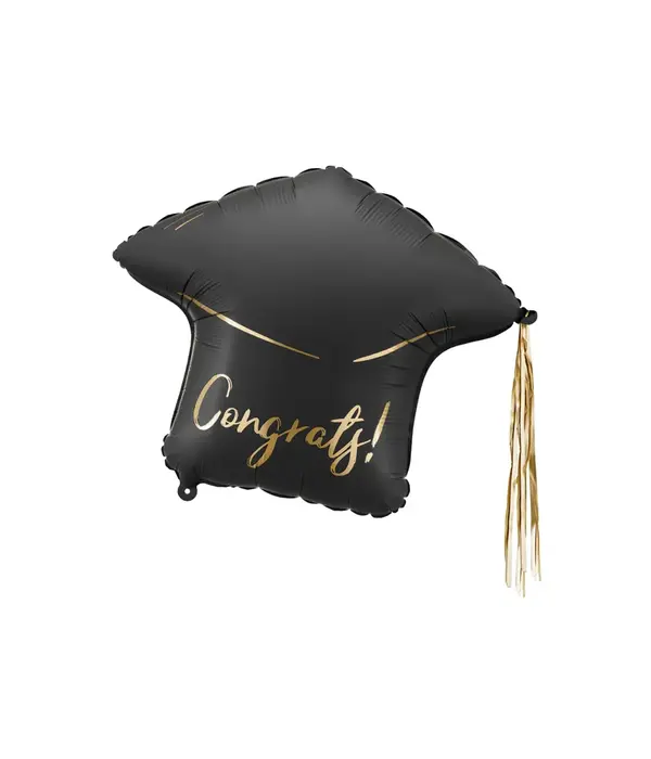 Folieballon Afstudeerhoed Congrats  53x44cm