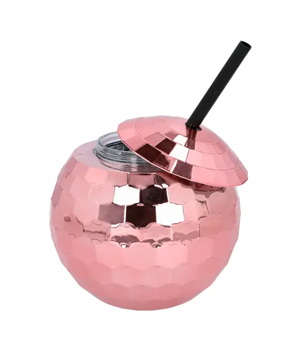 Beker Discobal Met Rietje Roségoud
