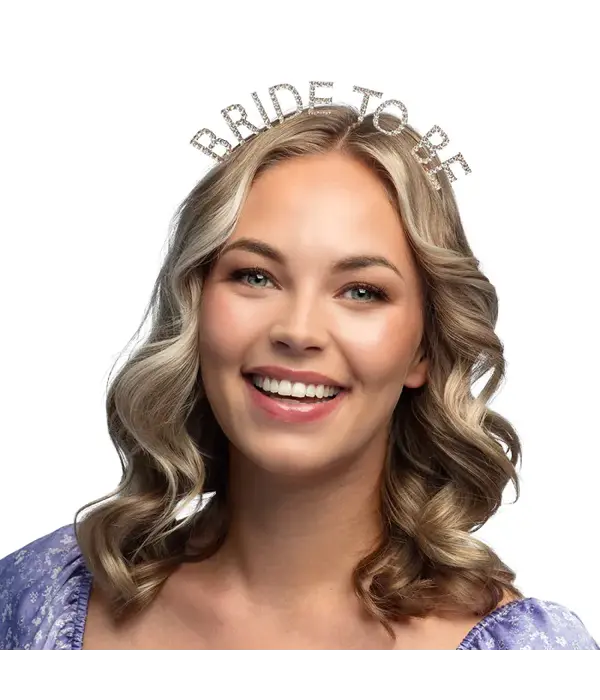 Metalen diadeem 'Bride to be' Roségoud