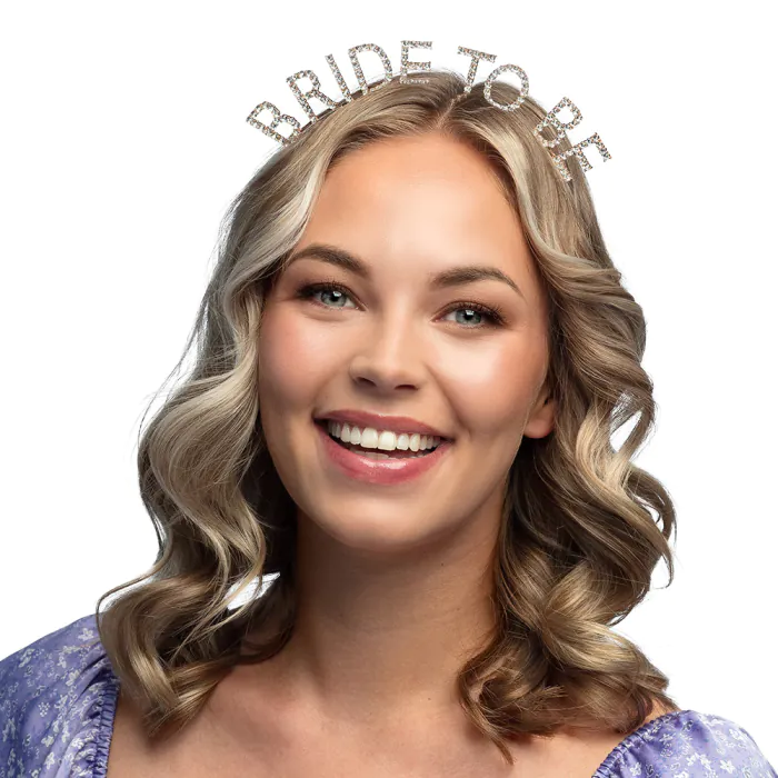 Metalen diadeem &apos;Bride to be&apos; Roségoud afbeelding
