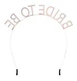 Metalen diadeem 'Bride to be' Roségoud