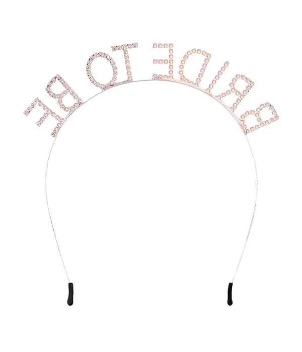 Metalen diadeem 'Bride to be' Roségoud